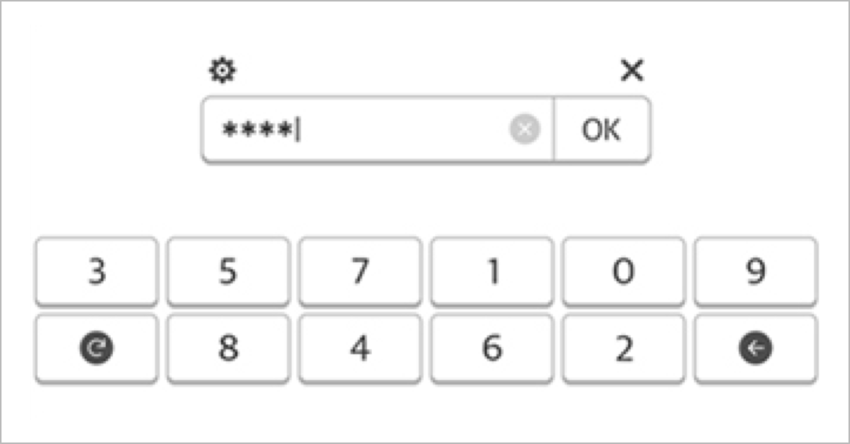 NUMBER 모드 화면
